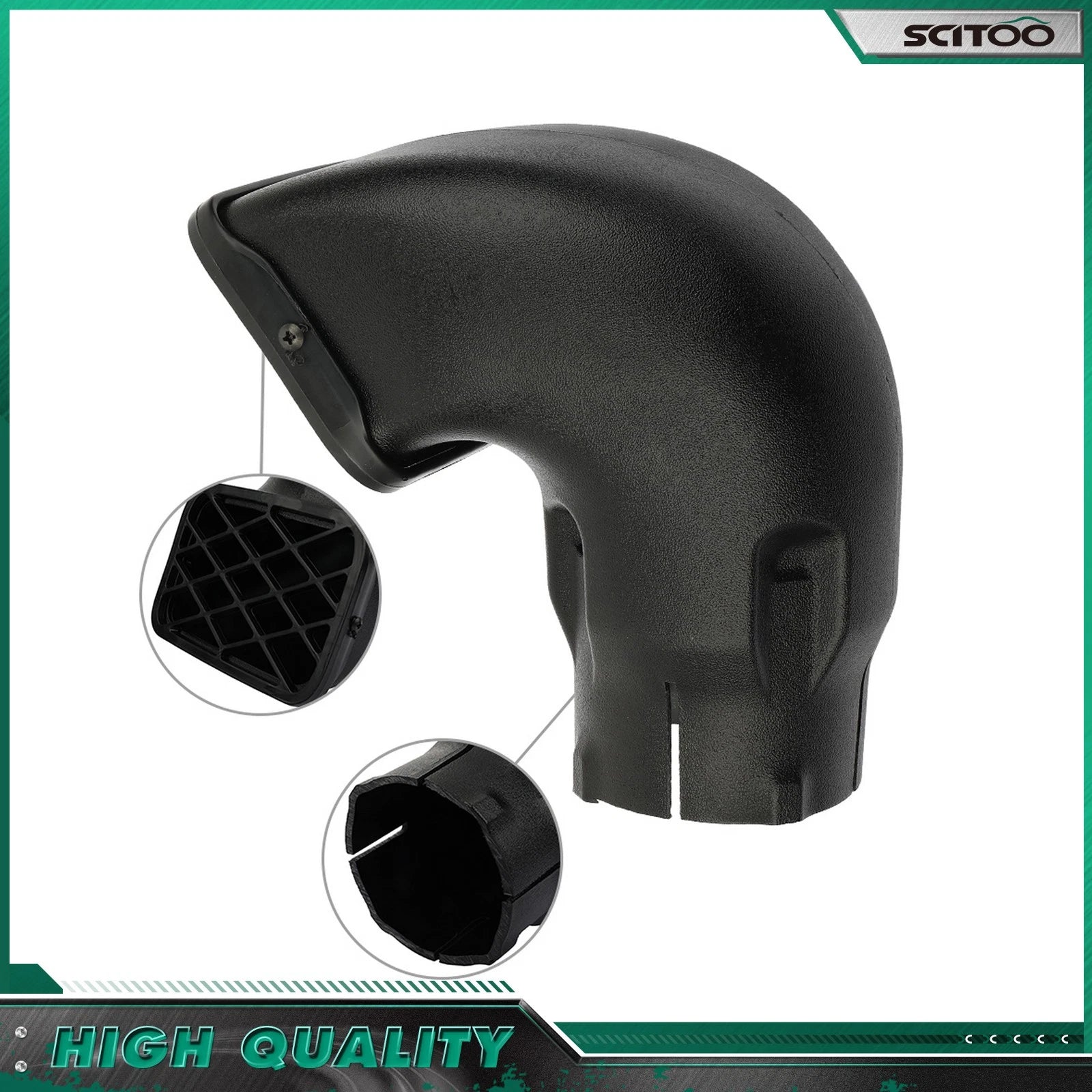 3.5" Auto Air Ram Snorkel Head for Toyota Landcruiser VDJ76/78/79 (LLDPE, Black)