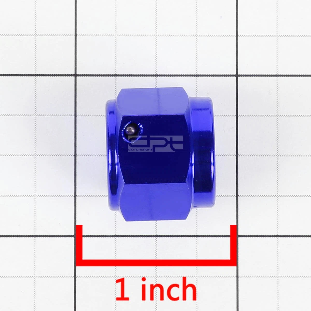 6AN AN6 Blue Anodized Aluminum Hex Head Female Flare End Cap/Nut Fitting