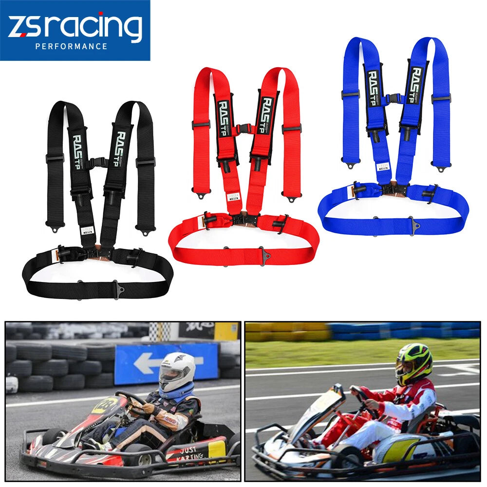 Set of 4 3 Inch Universal 4 Point Seat Belts for Go Kart Off Road