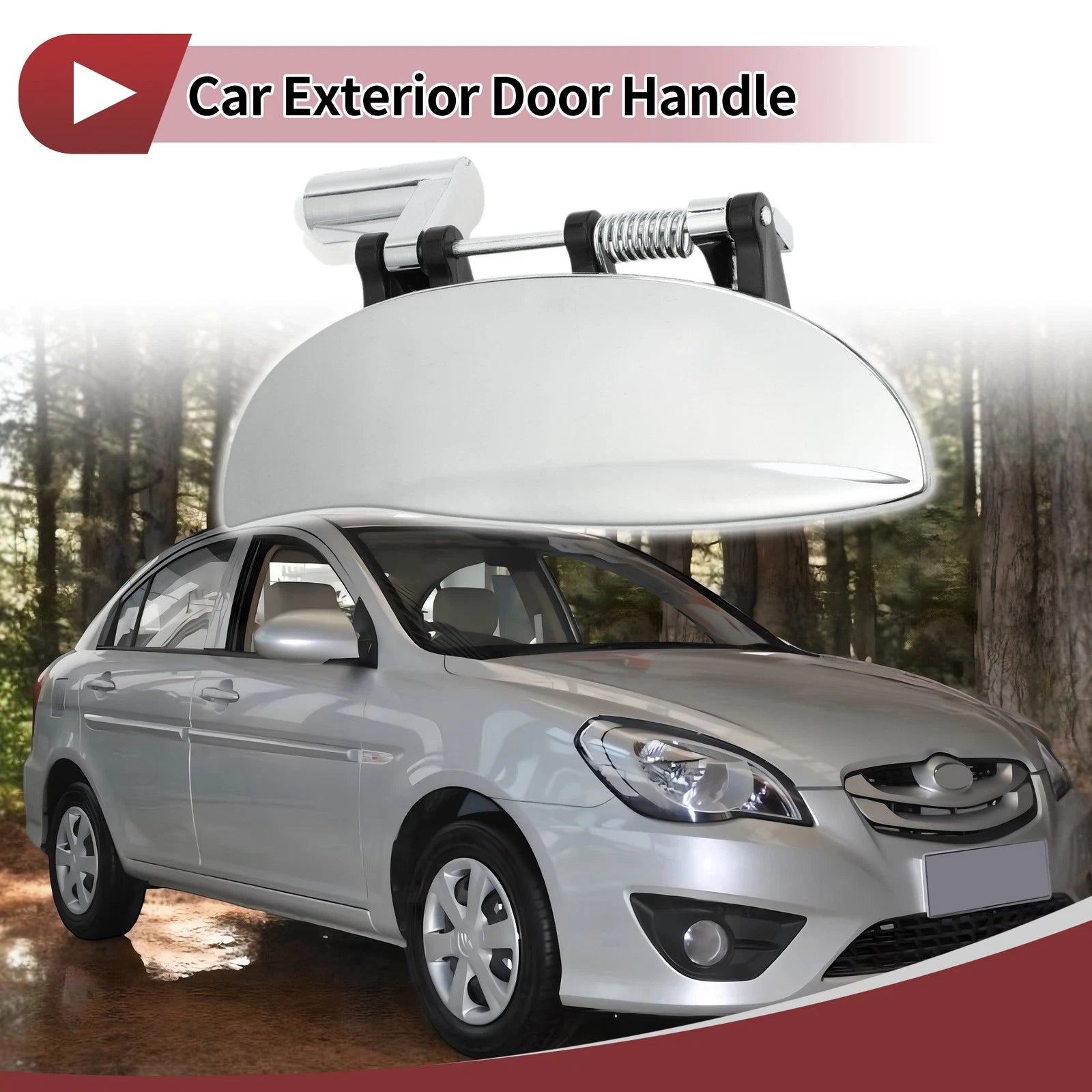 Exterior Door Handle for Hyundai Atos (No. 8265002000) Front Right Silver Tone