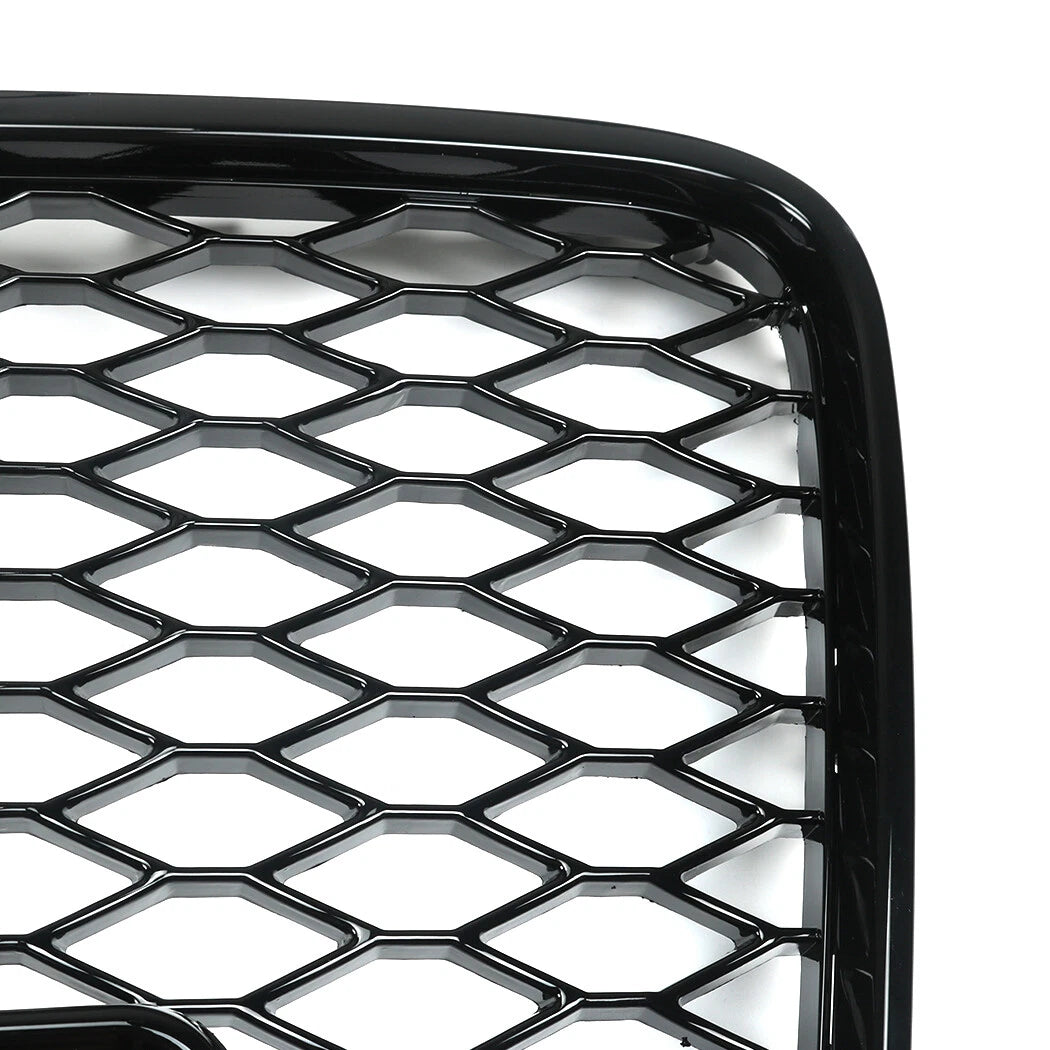 Front Bumper Radiator Vent Mesh Grille for Audi Q7 (2005–2015) Gloss Black