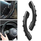 2X Non-Slip Steering Wheel Booster Covers for Universal Fit (Carbon Fiber)