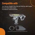 Water Pump for Yanmar 3TNE82A 3TNV82A 3TNC78E (119810-42001, MIA880036)