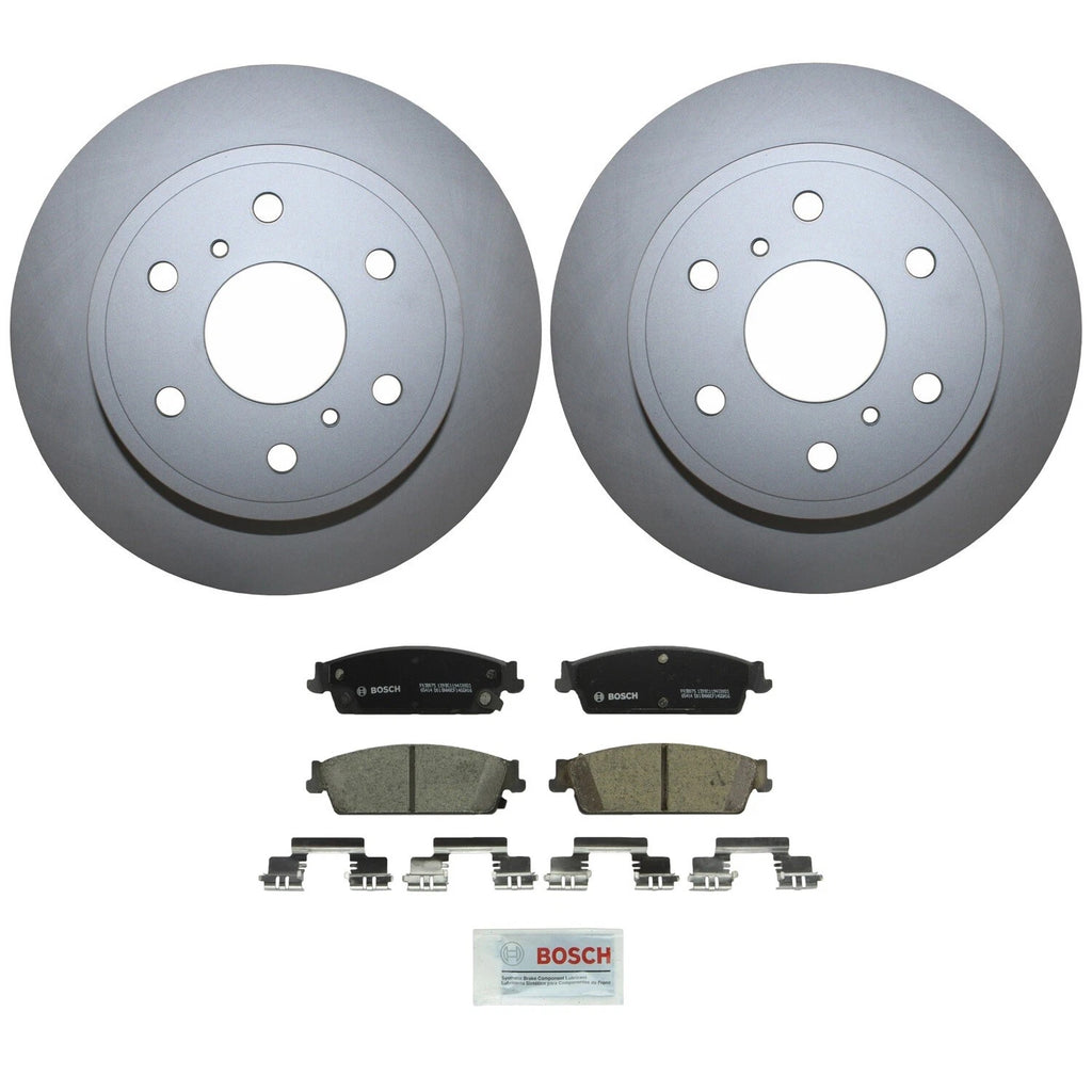 Rear Brake Kit 345mm Disc Rotors & Bosch Pads for Cadillac Chevrolet GMC
