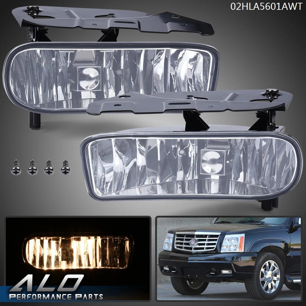 Set of 2 Clear Lens Fog Light Lamps for Cadillac Escalade (2002–2006)