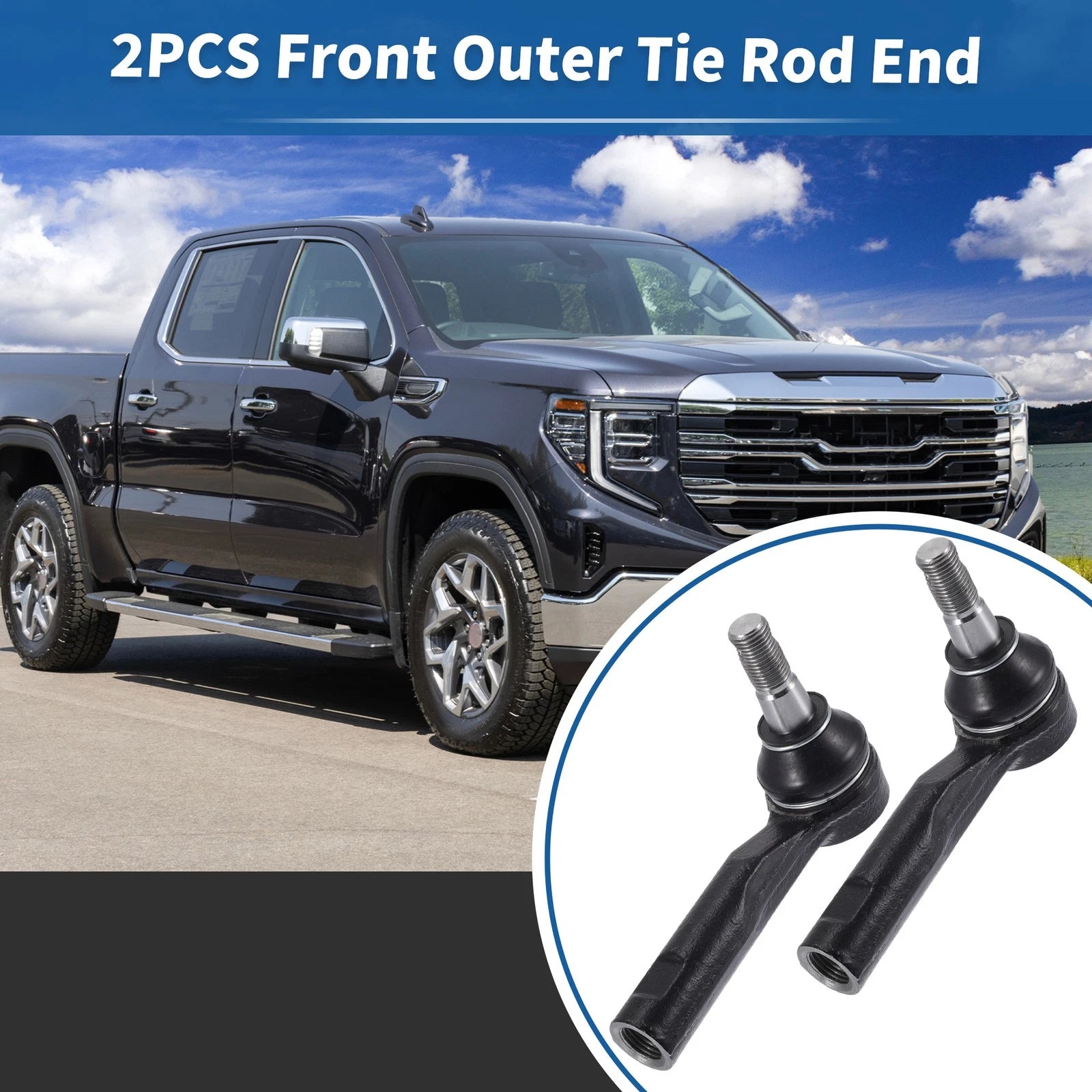 2X Front Outer Tie Rod End Links Kit for GMC Canyon, Chevrolet Colorado (2015–2023)