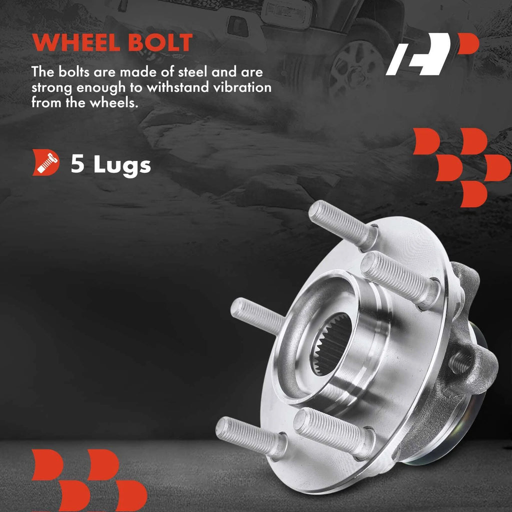 2X CV Axle and Wheel Hub for Nissan Rogue (2008–2013)