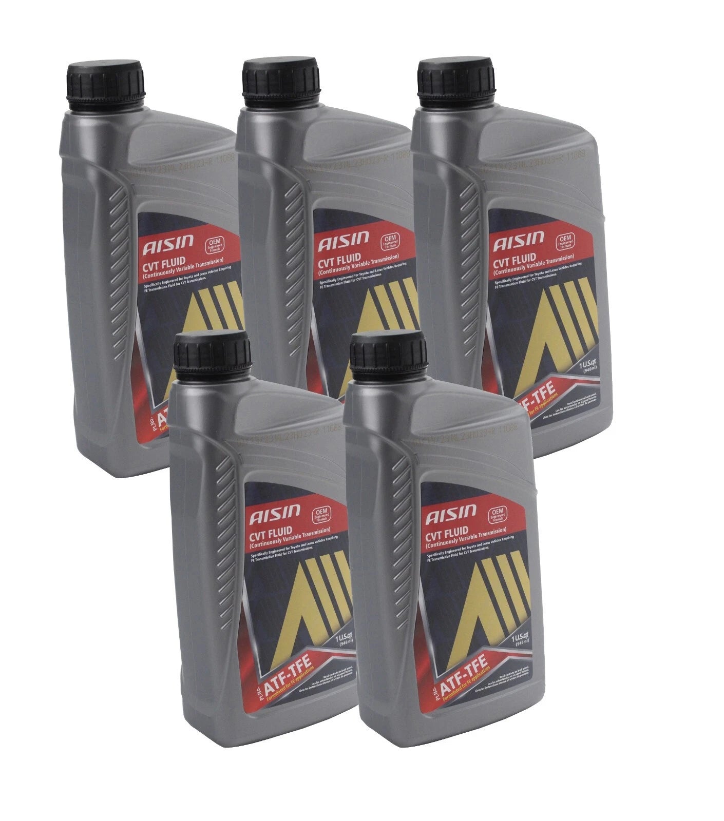 5X 1 Quart Aisin CVT Automatic Transmission Fluid for Lexus UX200, iM, iQ, Corolla