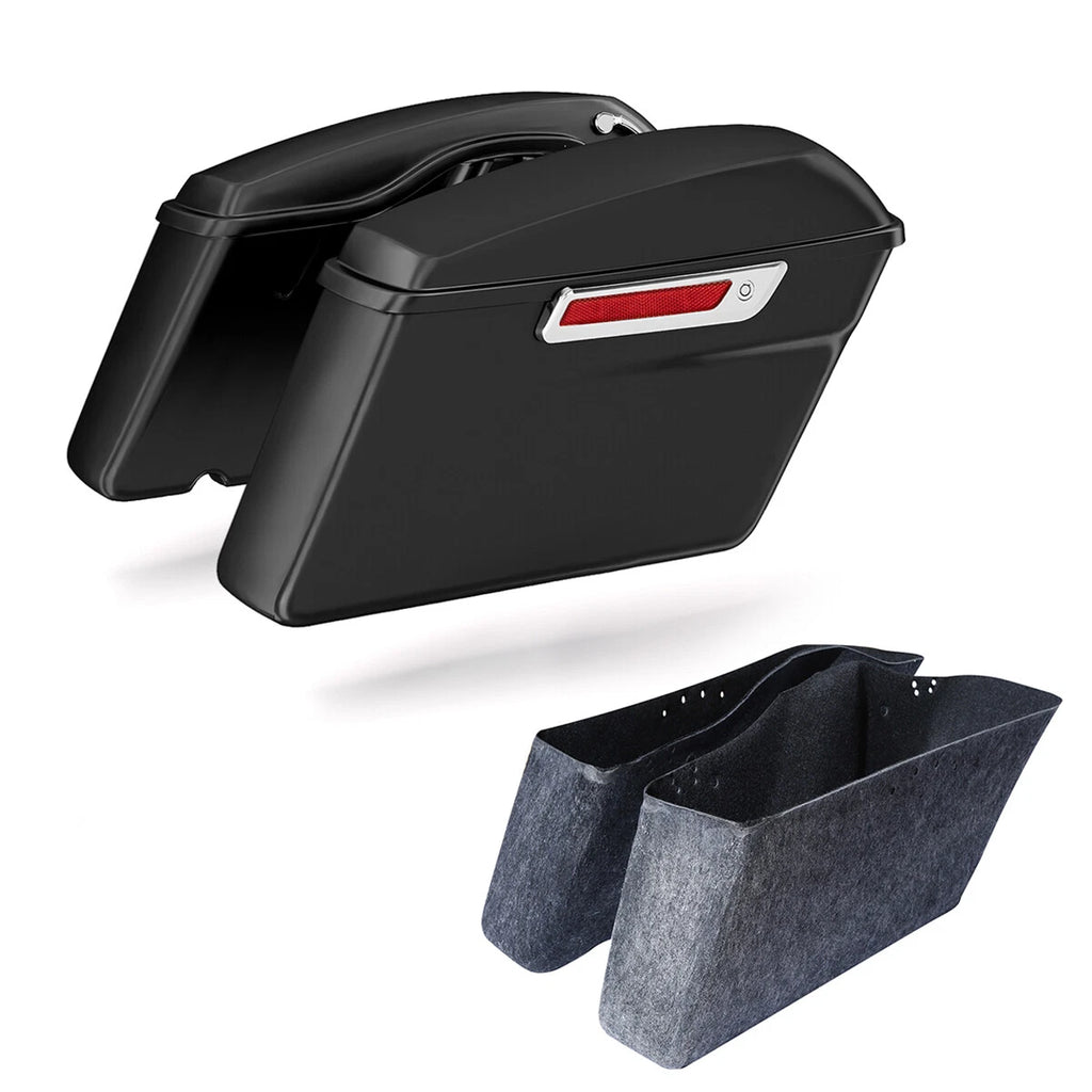 Matte Black Hard Saddlebags for Harley Touring Road Electra Glide (1993–2013)