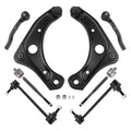 8pc Front Lower Control Arms Tie Rods Sway Bar Links for Nissan Versa Note (2014–2019)