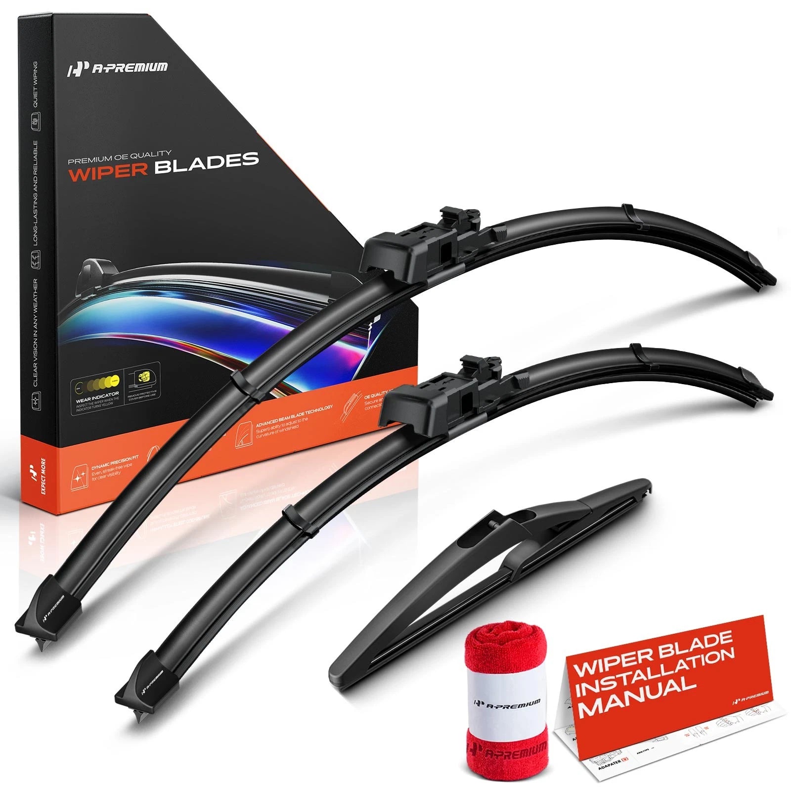 Set of 3 Windshield Wiper Blades for Nissan Pathfinder