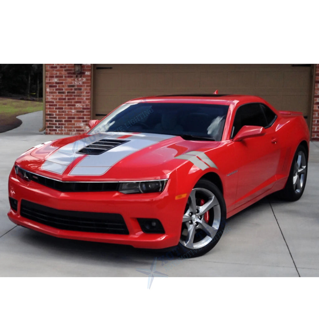 Gray Racing Hood Side Fender Stripe Decal Sticker for GMC (2012-2017)