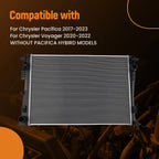 Cooling Radiator Assembly for Chrysler Pacifica (2017–2023) 68217319AA Aluminum