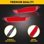 Set of 2 Rear Bumper Light Reflectors for Jeep Cherokee (2014–2018)
