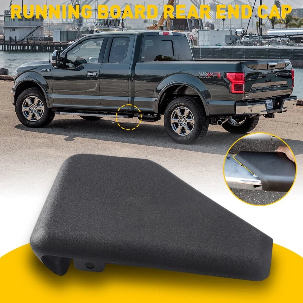 Black Running Board End Cap LH Driver Side for Ford F150 (2015–2022)