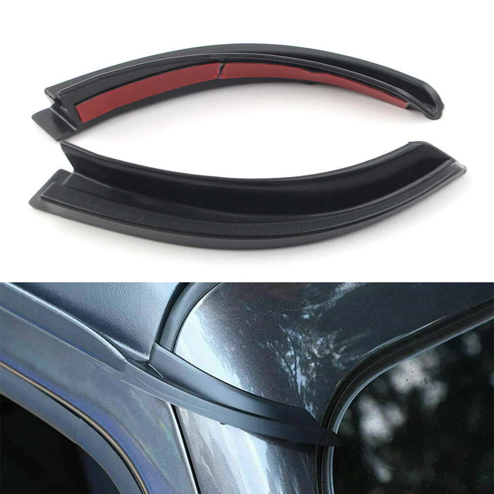 2X Water Rain Gutter Extension for Jeep Wrangler JL (2018–2021) Black