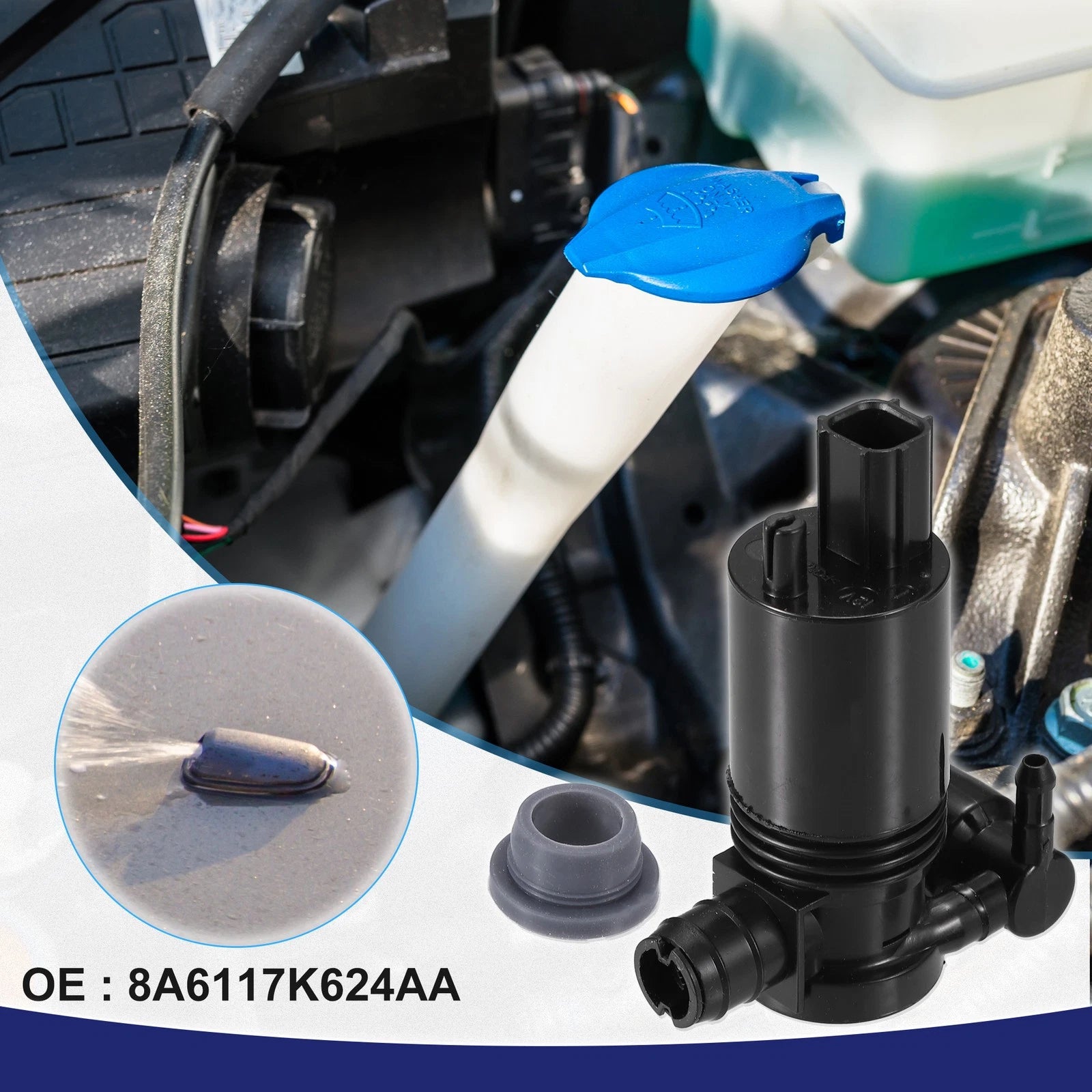 Windshield Washer Motor Pump for Ford B-Max (2011–2015)