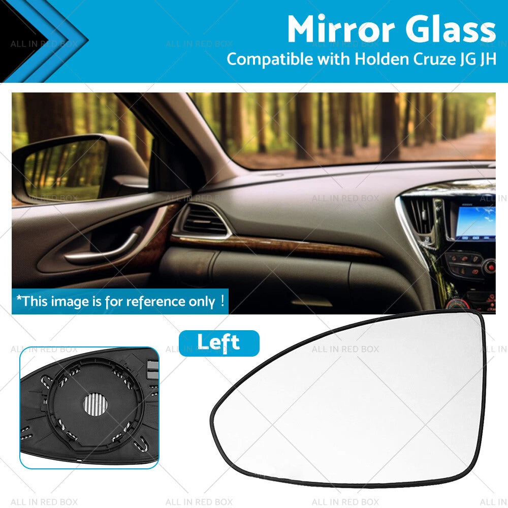 Left Side Mirror Glass with Base for Holden Cruze JG (2009)