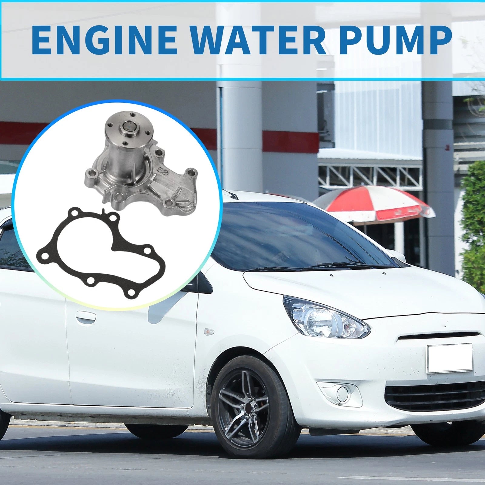 Water Pump with Gasket for Mitsubishi Mirage (1997–2002) MD323372/MD370803