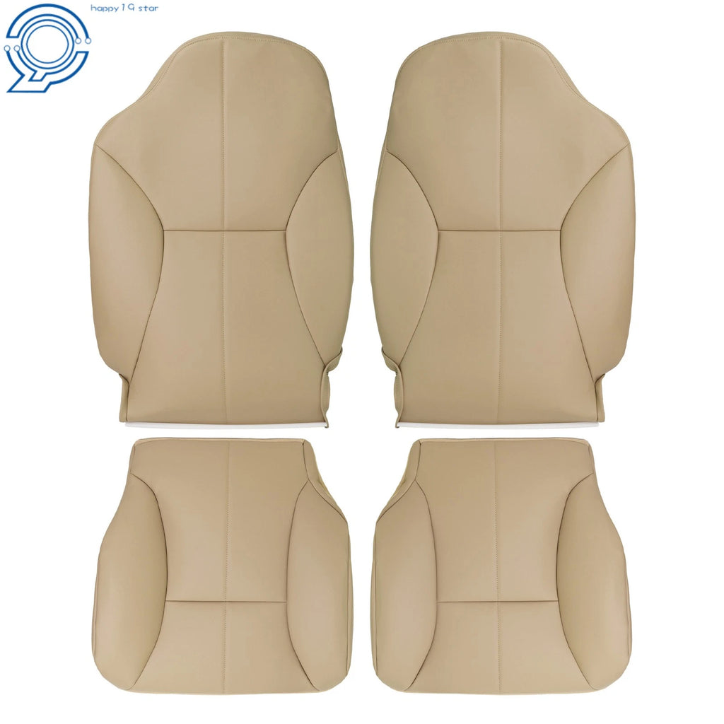 Set of 4 Front Seat Covers for Dodge Ram 1500 2500 3500 (1998–2002) Tan Leather