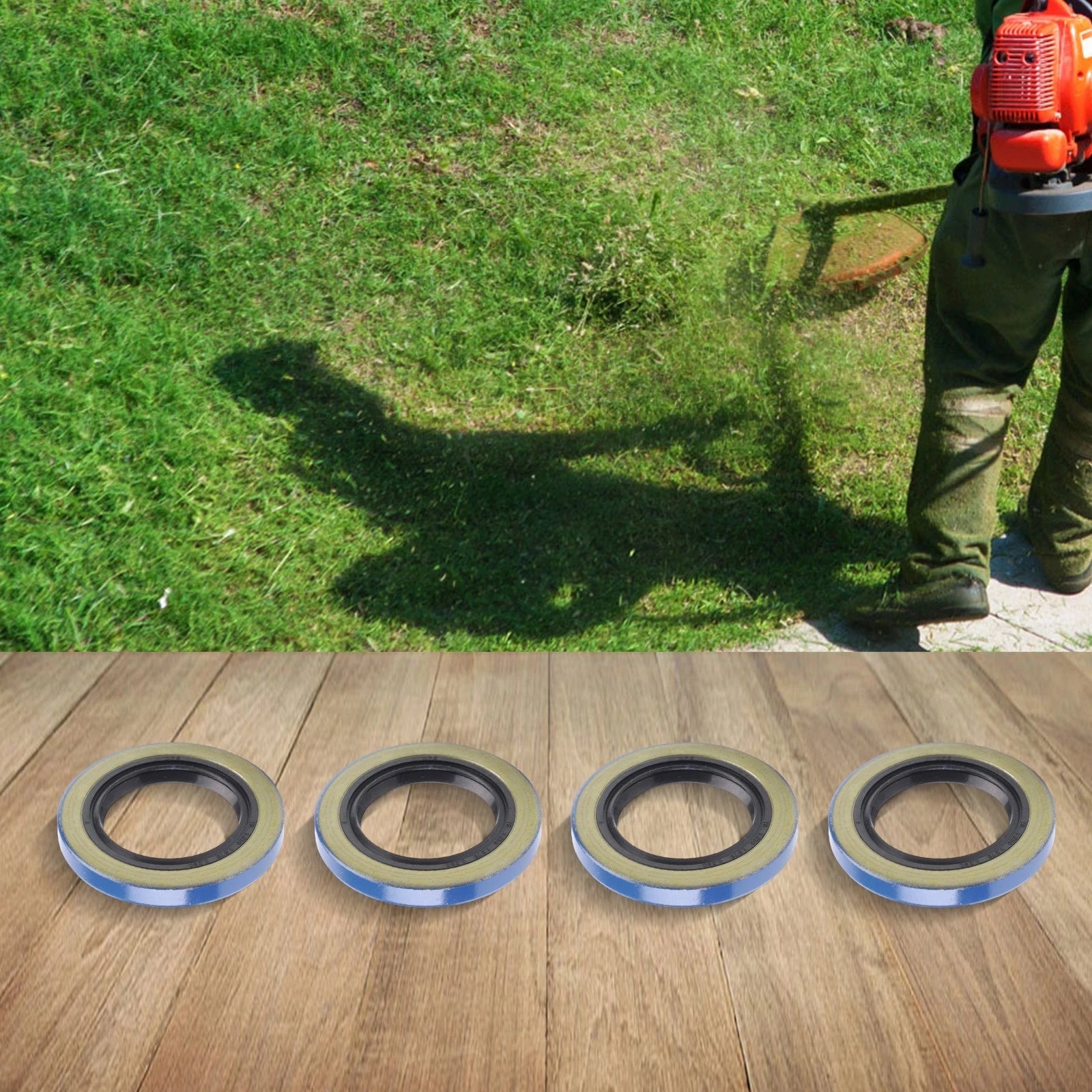 Set of 4 Double Lip Seals for Trailer Axles (34823, 12192TB)