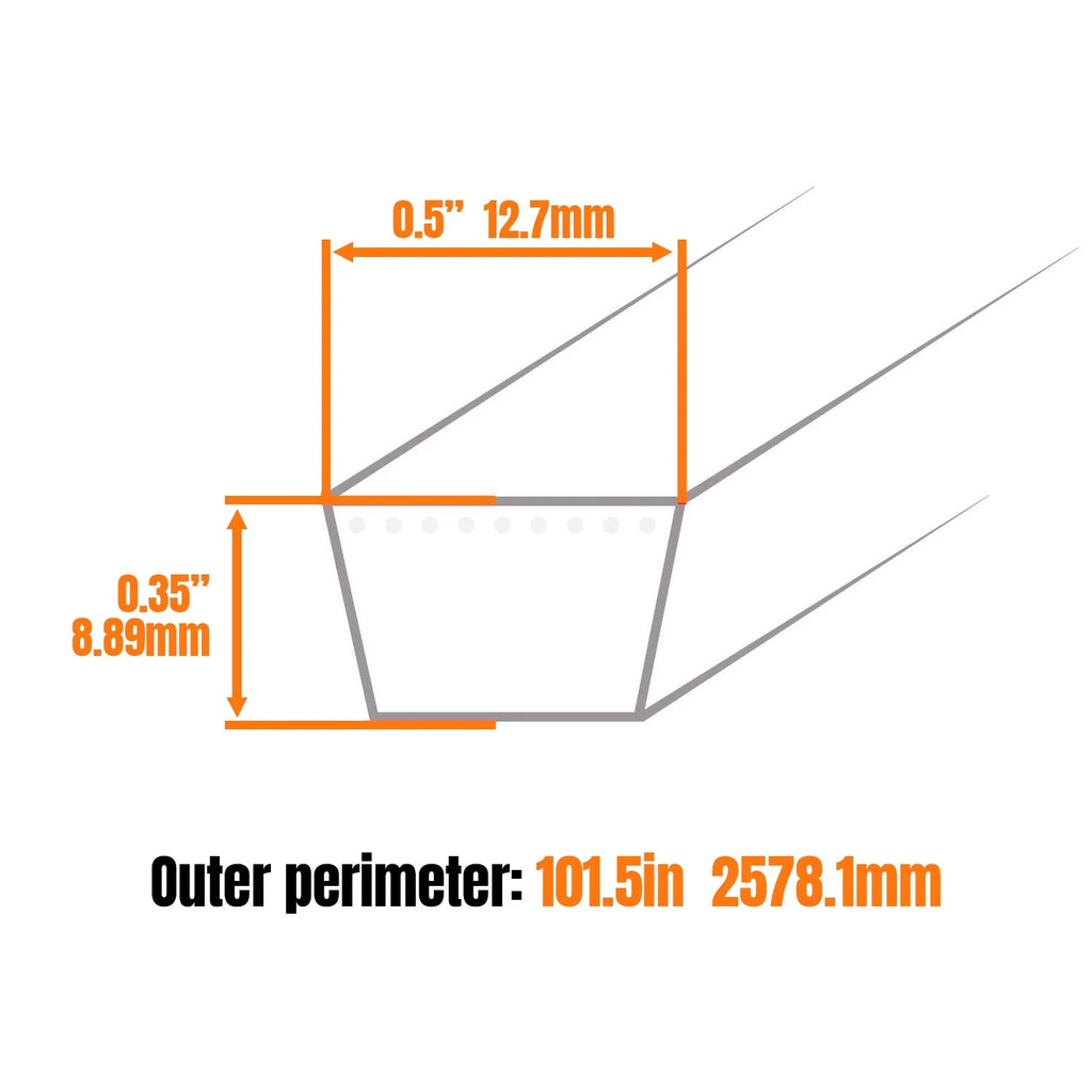 Deck Belt for Craftsman YS4500 T2200 DLS3500 YTS4000 (42 Inch, 197253)