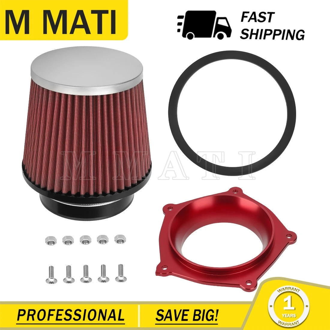 Air Filter Intake Cleaner Adapter Kit for Yamaha YFZ450 YFZ450R YFZ450X (2004–2023)