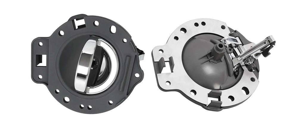 Set of 2 Interior Door Handles for Jeep Commander (2006-2010) Gray & Chrome