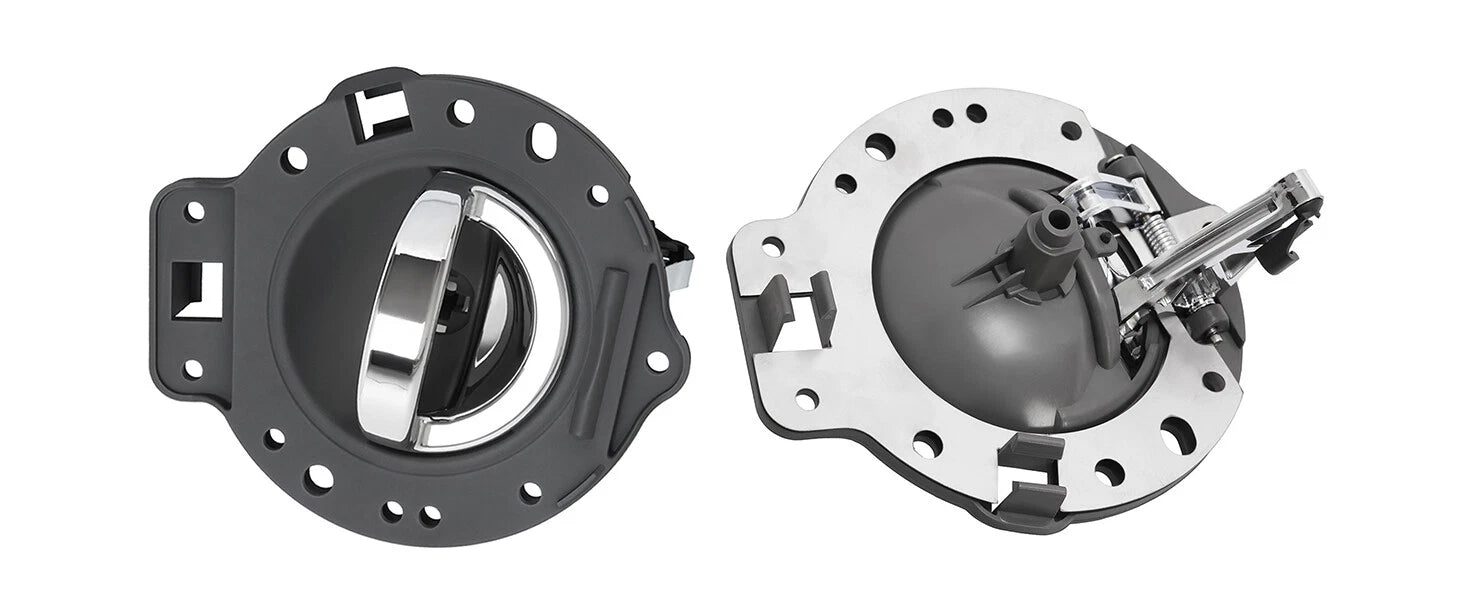 Set of 2 Interior Door Handles for Jeep Commander (2006-2010) Gray & Chrome