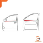 Outer Door Belt Window Seal Weatherstrip for Honda Civic 1992-1995