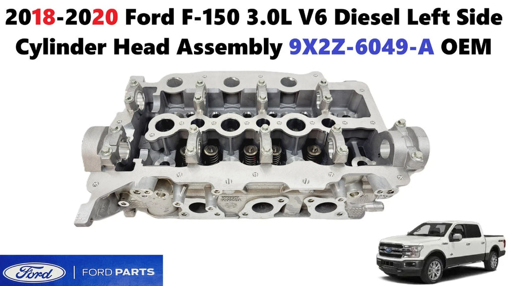 Left Side Cylinder Head Assembly for Ford F150 3.0L V6 Diesel (2018–2020) 9X2Z-6049-A