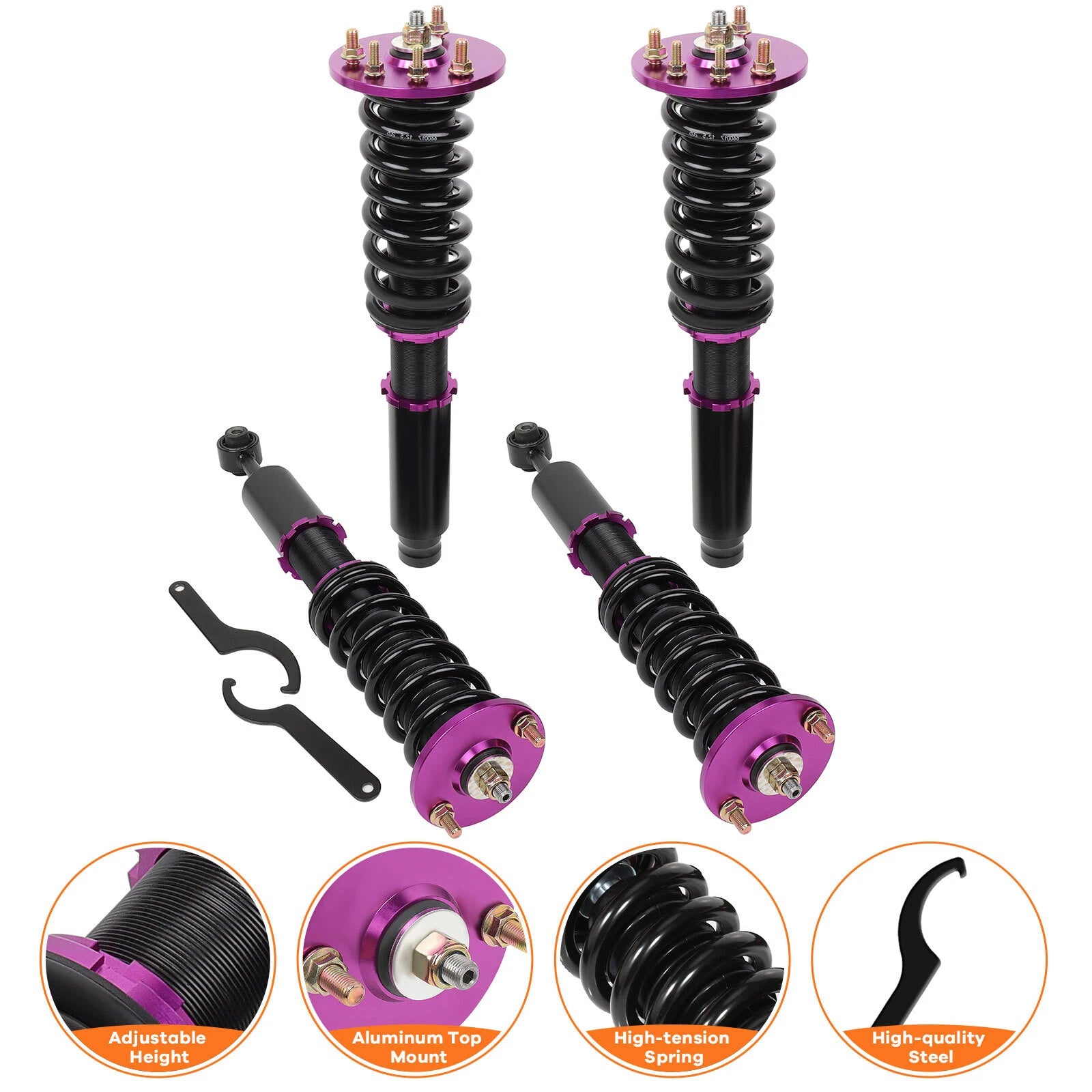 Coilovers for Honda Accord (1998–2002) Adjustable Height Shock Absorber