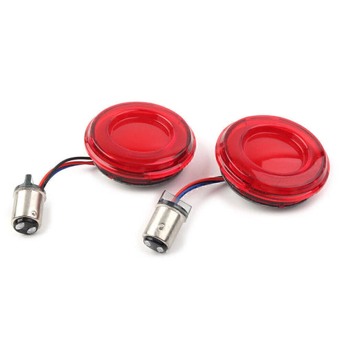 1 Pair 1157 LED Front Turn Signal Lights for Harley Dyna