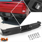 Rear Step Pad Bumper for Dodge Ram 1500 Classic (2009–2023) w/License Plate Lamp Black