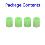 4X Luminous Tire Valve Caps for Vehicle Wheel (Glow Dust Cover)