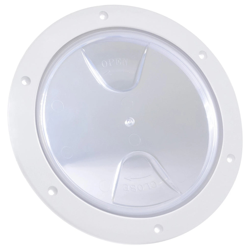 6" Round Inspection Deck Plate with Clear Lid for Marine Boat