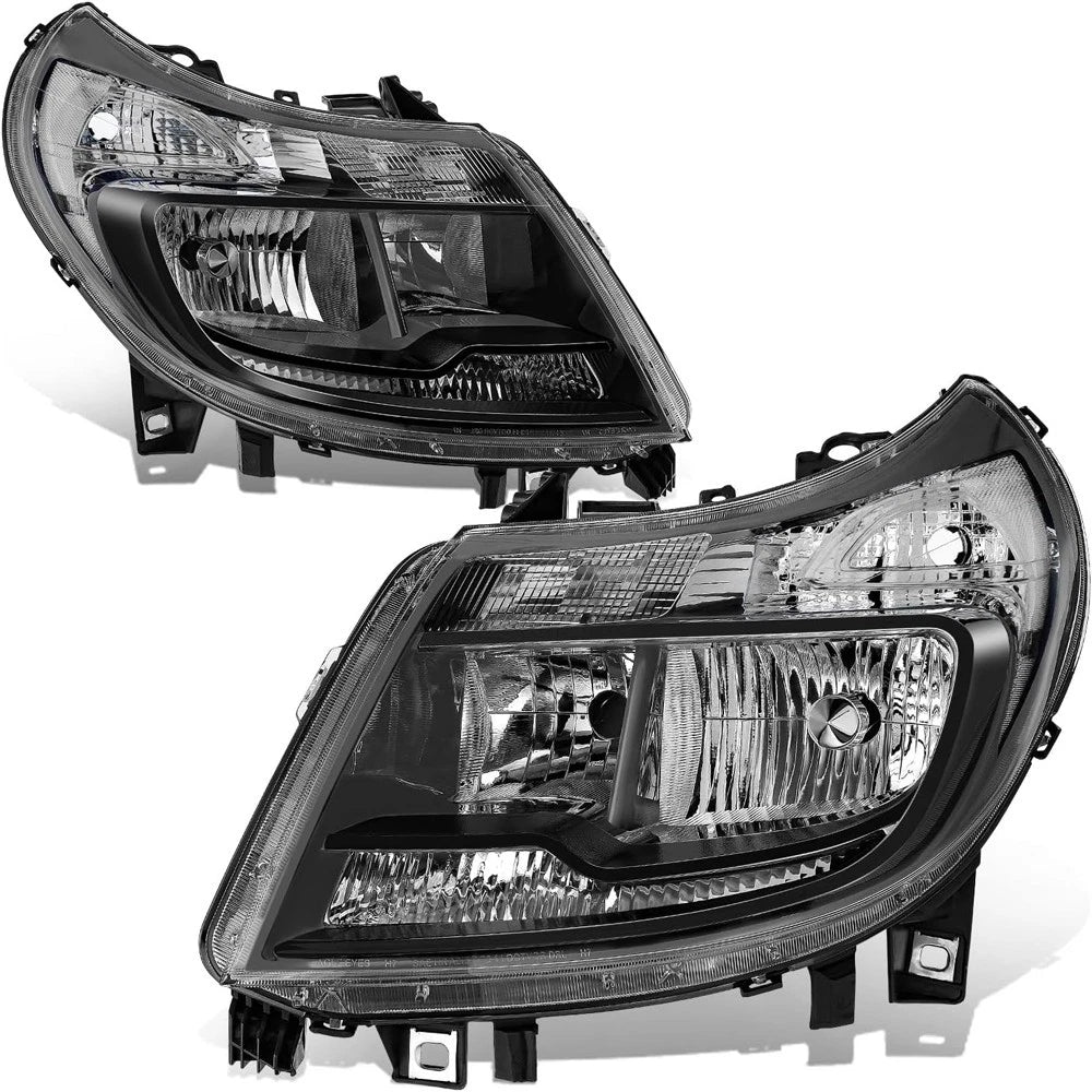 Set of 2 Black Left & Right Headlights w/DRL for Dodge Ram ProMaster 1500 2500 3500 (2014–2022)