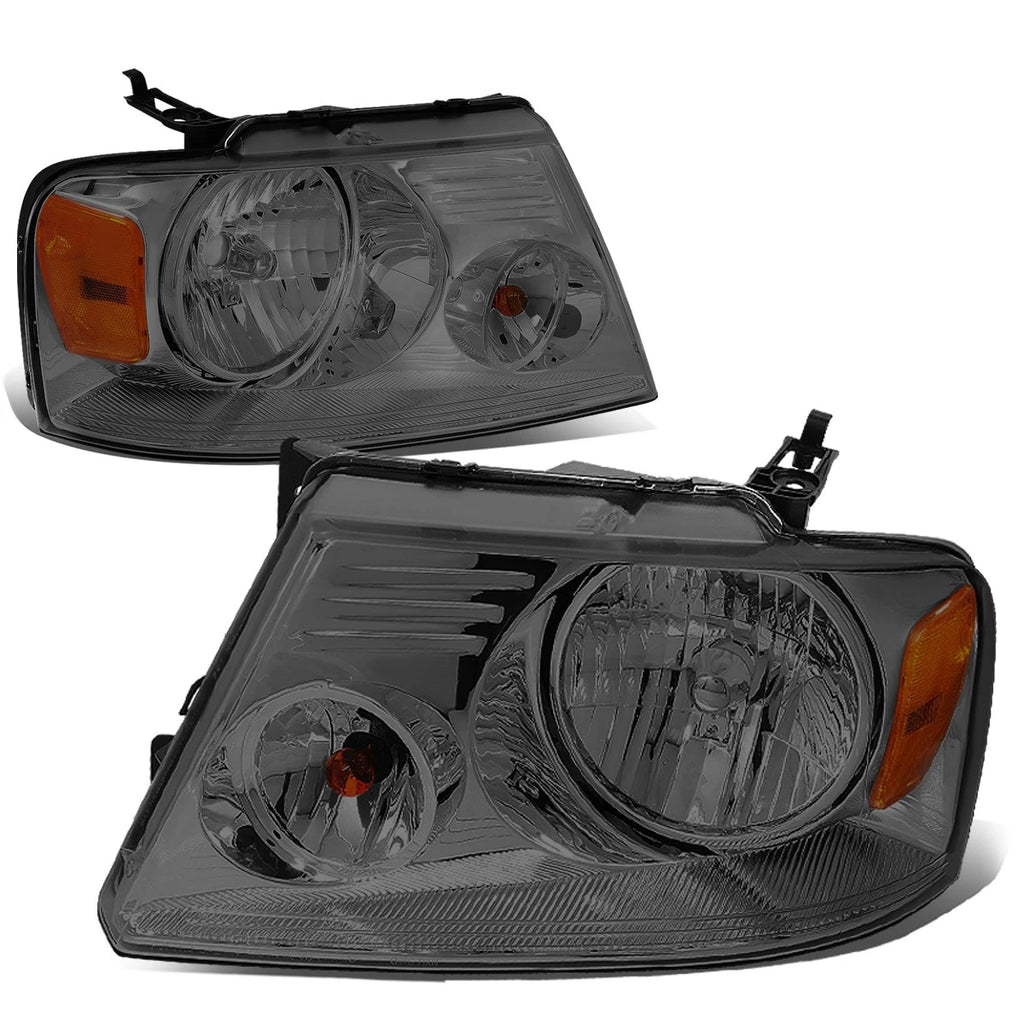 Smoked Headlight, Amber Lens Corner, LED Fog Light Set for Ford F150 (2004–2008)