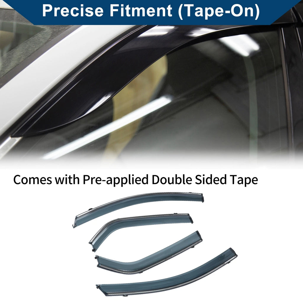 Set of 4 Window Deflectors for Honda Fit Sedan (2007–2008)