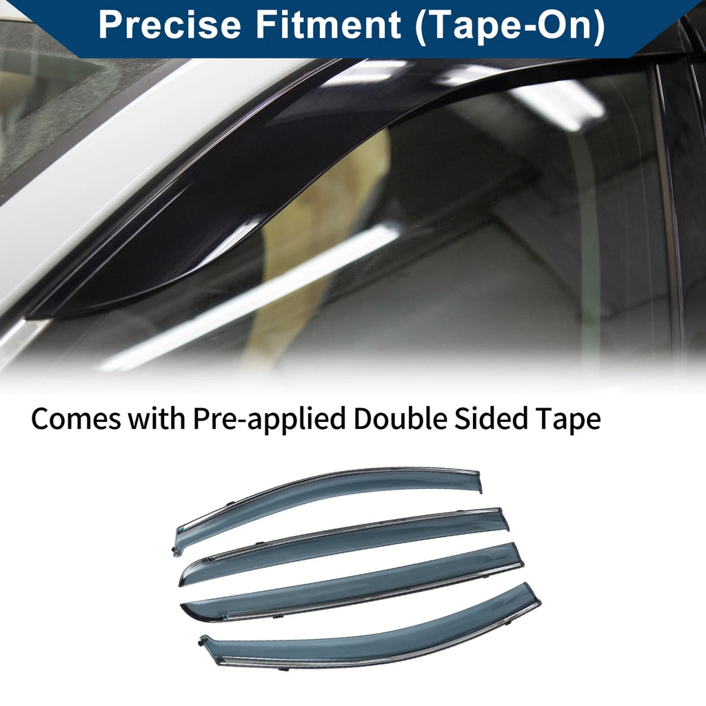 Set of 4 Window Deflectors for Chevrolet Aveo Hatchback (2007–2011)
