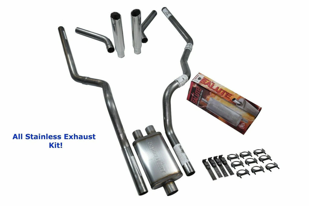 Dual Exhaust Tips for Dodge Ram 1500 (2004–2008) - Stainless Steel R Tip