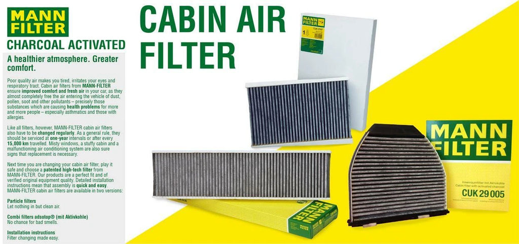 Mann Underdash Cabin Air Filter for BMW M3 (2003)