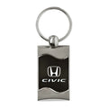 Black Rectangular Wave Keychain - Officially Licensed for Honda Civic