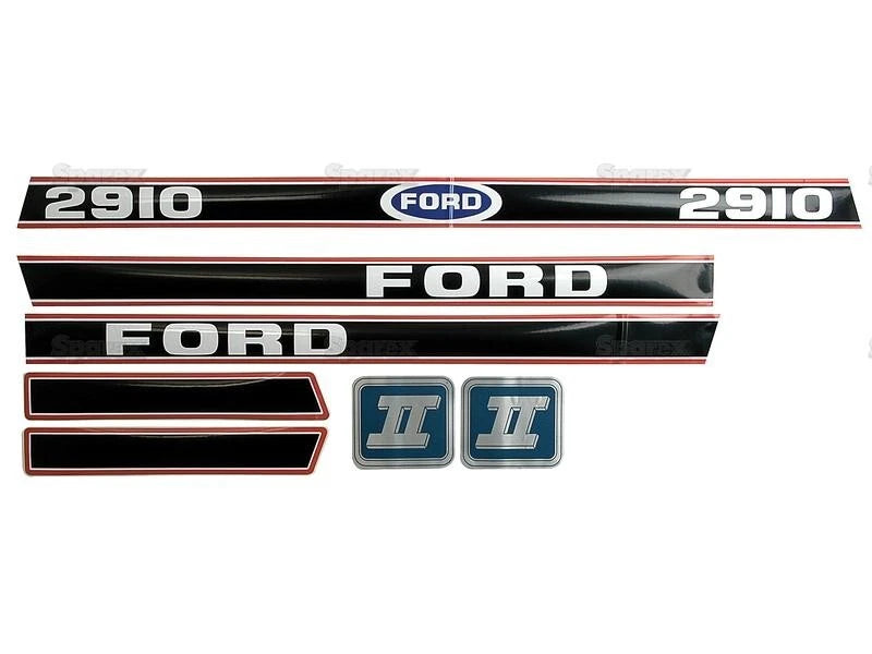 Bonnet Decal Set for Ford 2910 Force II Tractors (1970–1980)