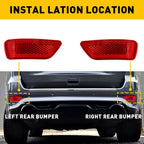 Set of 2 Rear Bumper Reflector Lights for Jeep Grand Cherokee Compass (2011–2018)
