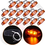 16pcs 2.5" Diode Surface Mount Clearance Side Fender Marker Light Amber for
