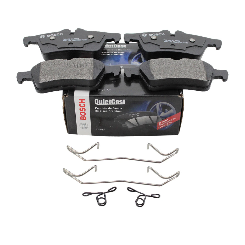 Set of 4 Bosch QuietCast Rear Semi-Metallic Brake Pads for Jaguar Mazda Saab Volvo