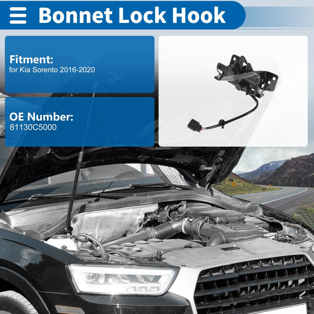 Hood Latch Assembly for Kia Sorento (2016–2020) No. 81130C5000