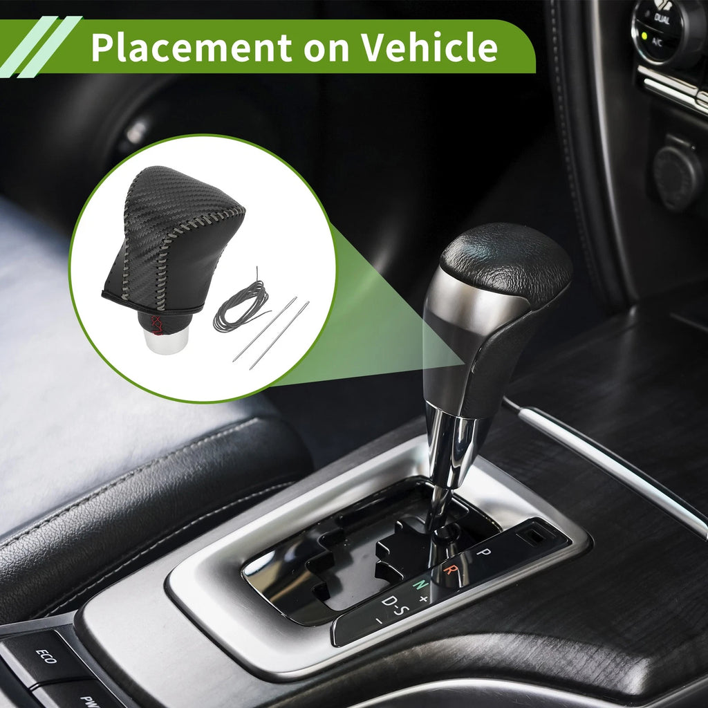 1 Pc Gear Shift Knob Cover for Lexus ES300h (2018–2023) Black Carbon Fiber