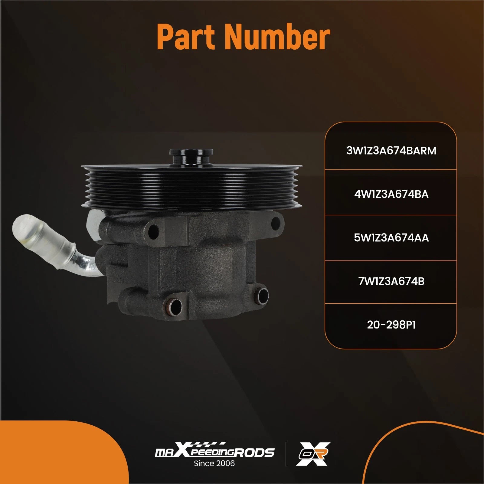 Power Steering Pump with Pulley for Ford Crown Victoria (2004-2007)